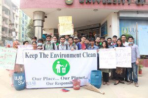 Read more about the article ULAB Social Welfare Club Cleanliness Program  ‘Keep the Environment Clean’