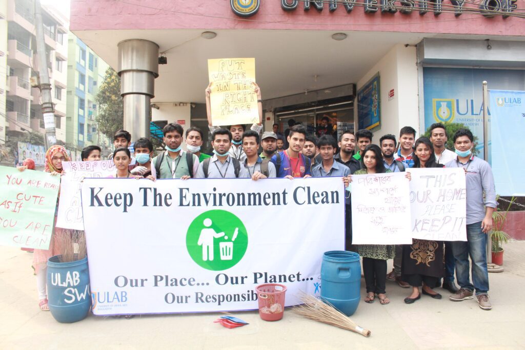 You are currently viewing ULAB Social Welfare Club Cleanliness Program  ‘Keep the Environment Clean’