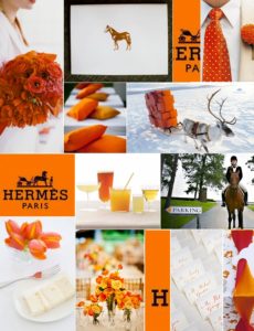 hermes-inspiration-board-orange-camille-styles-events