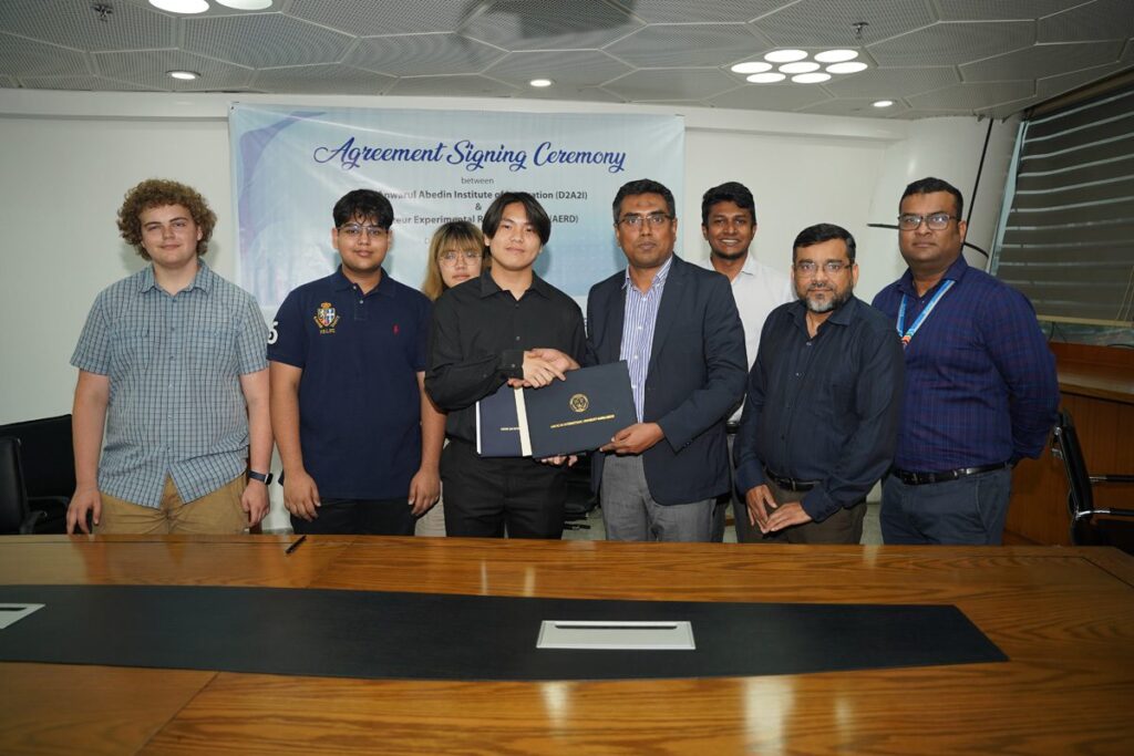 You are currently viewing Agreement Signing Ceremony between Dr. Anwarul Abedin Institute of Innovation, AIUB and Amateur Experimental Rocketry Dhaka