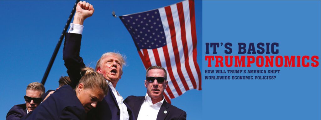 Read more about the article IT’S BASIC TRUMPONOMICS: HOW WILL TRUMP’S AMERICA SHIFT WORLDWIDE ECONOMIC POLICIES?
