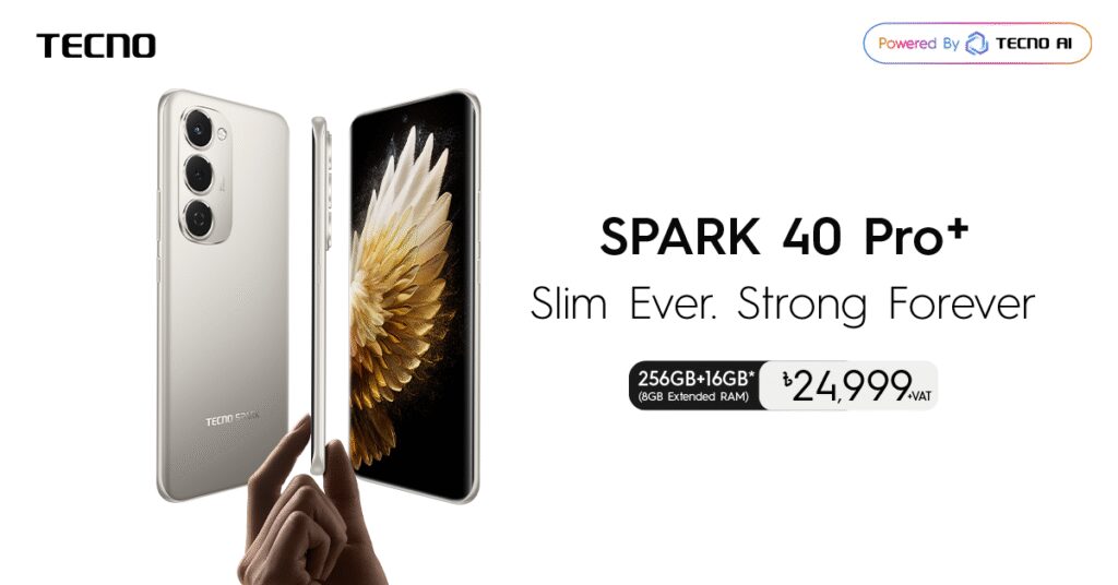 You are currently viewing TECNO SPARK 40 Pro Plus Launched in Bangladesh as World’s Most Advanced Ultra-Thin Wireless Phone
