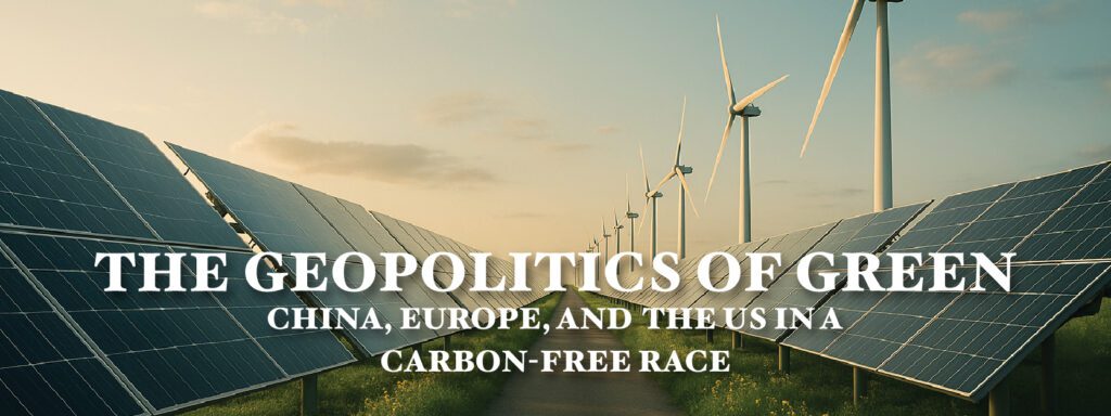 Read more about the article THE GEOPOLITICS OF GREEN: CHINA, EUROPE, AND THE US IN A CARBON-FREE RACE
