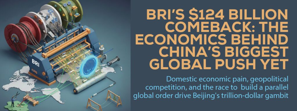 Read more about the article BRI’s $124 Billion Comeback: The Economics Behind China’s Biggest Global Push Yet  Domestic economic pain, geopolitical competition, and the race to build a parallel global order drive Beijing’s trillion-dollar gambit