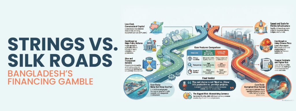 Read more about the article Strings vs. Silk Roads: Bangladesh’s Financing Crossroads
