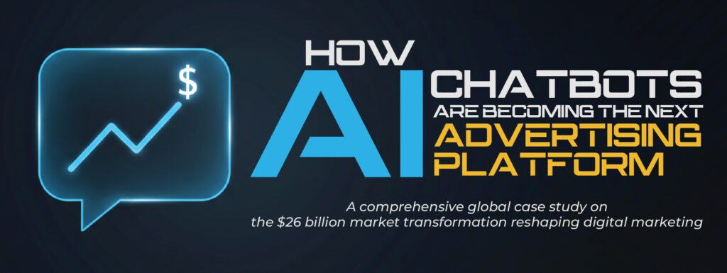 Read more about the article How AI Chatbots Are Becoming the Next Advertising Platform: A comprehensive global case study on the $26 billion market transformation reshaping digital marketing