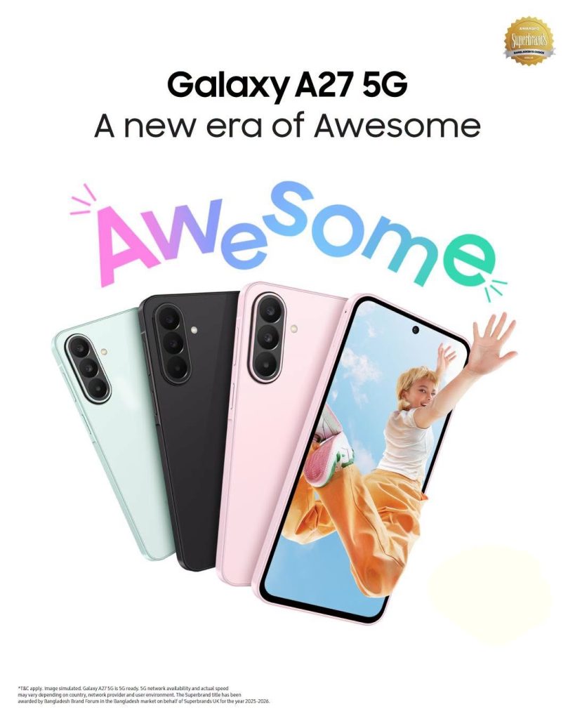 Read more about the article Samsung brings Galaxy A27 5G to Bangladesh with practical AI features, generous storage