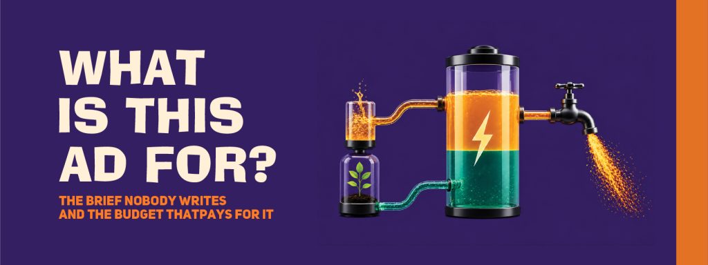 You are currently viewing What Is This Ad For? The Brief Nobody Writes, and the Budget That Pays for It